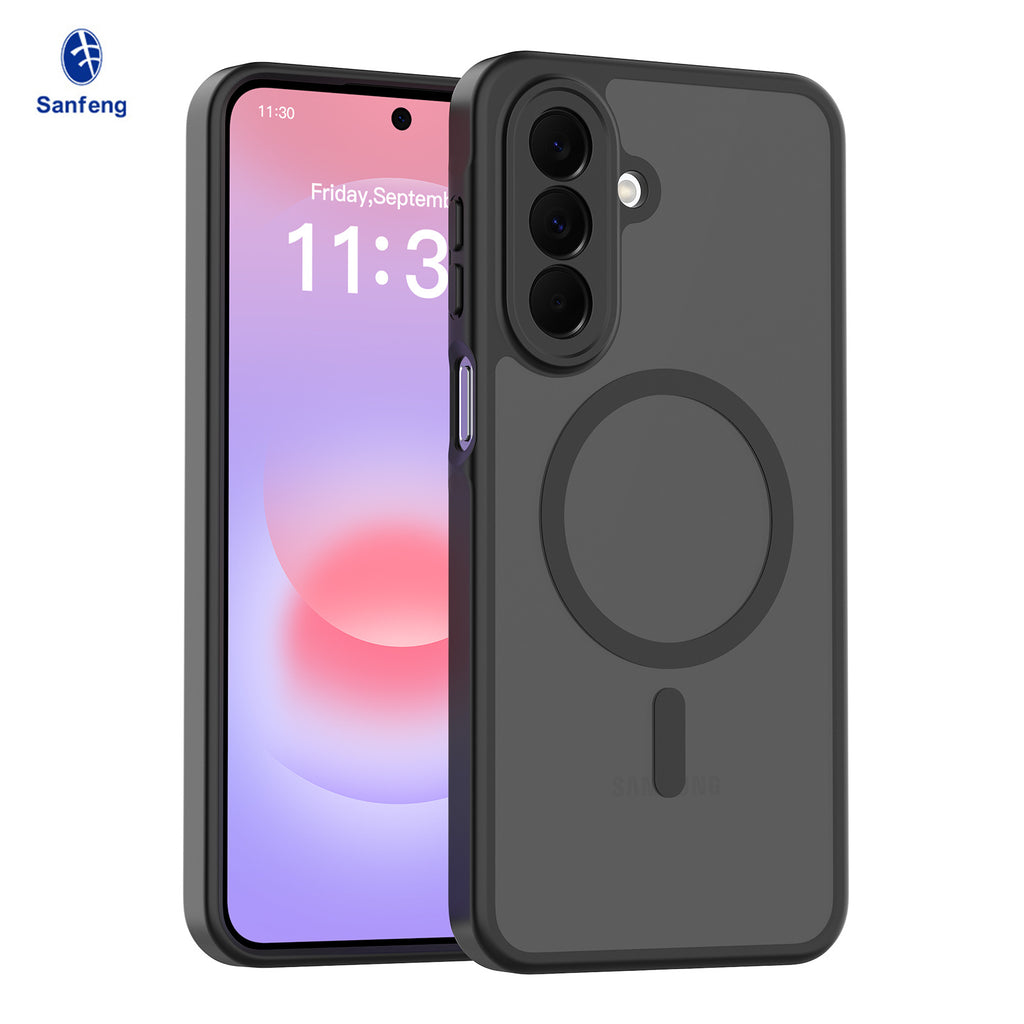 Matte Magnetic Phone Case for Samsung Galaxy Series, Skin-Feel PC+TPU Shockproof Anti-Drop Protective Cover