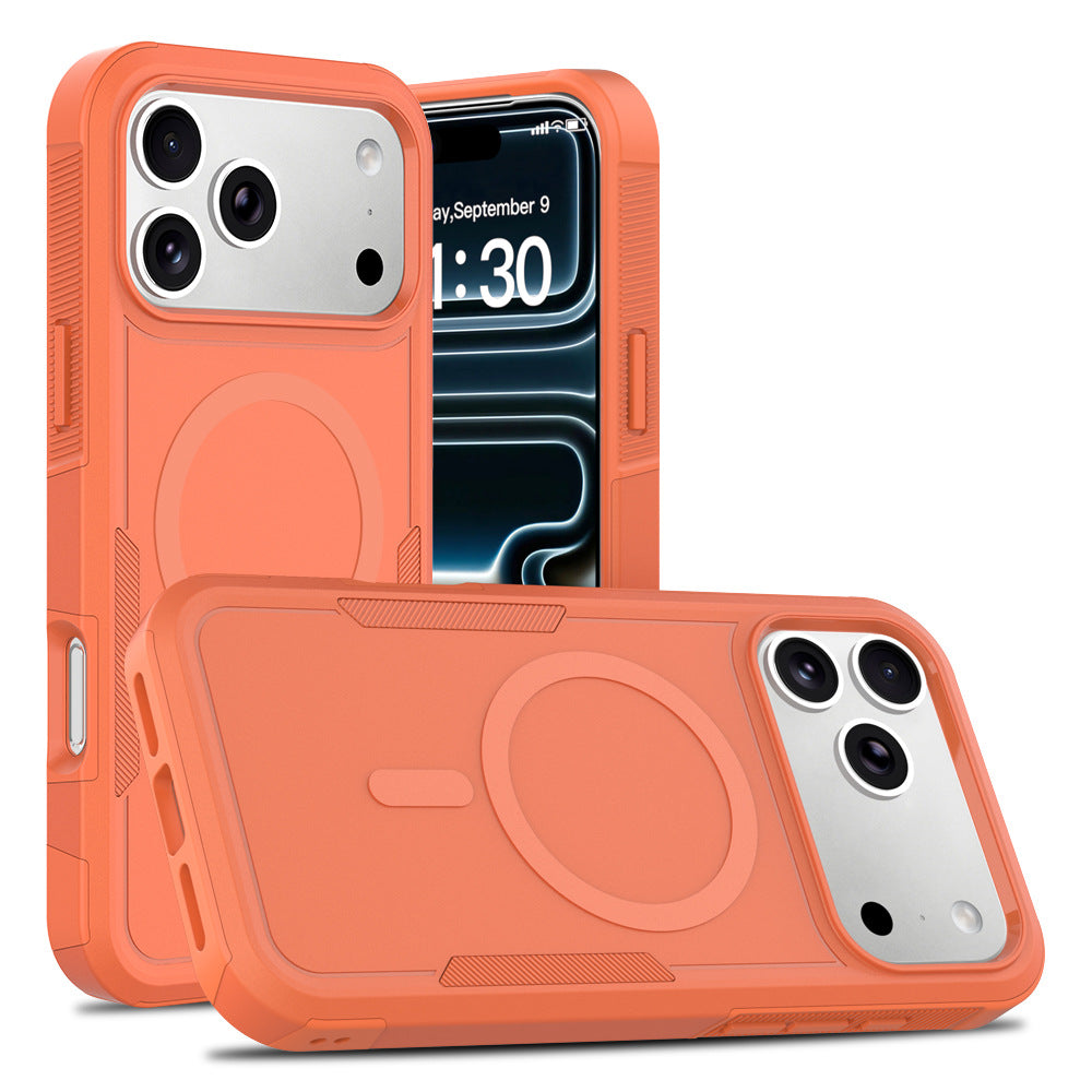 Sanfeng Magnetic Silicone Phone Case with Four-Corner Anti-Drop Protection and Anti-Fingerprint Finish