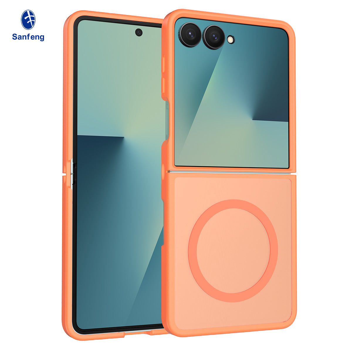 Magnetic Matte Case for Samsung Galaxy Z Flip7 and Z Flip6, Translucent TPU Anti-Fingerprint Folding Phone Cover