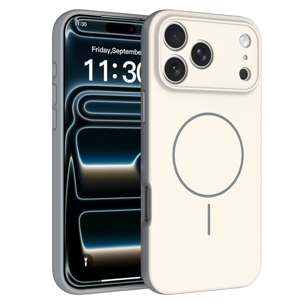 Dual-Color 2-in-1 Magnetic Phone Case for iPhone 17 16 15 Pro Max, Frosted Anti-Fall Protective Cover with Precision Cutouts