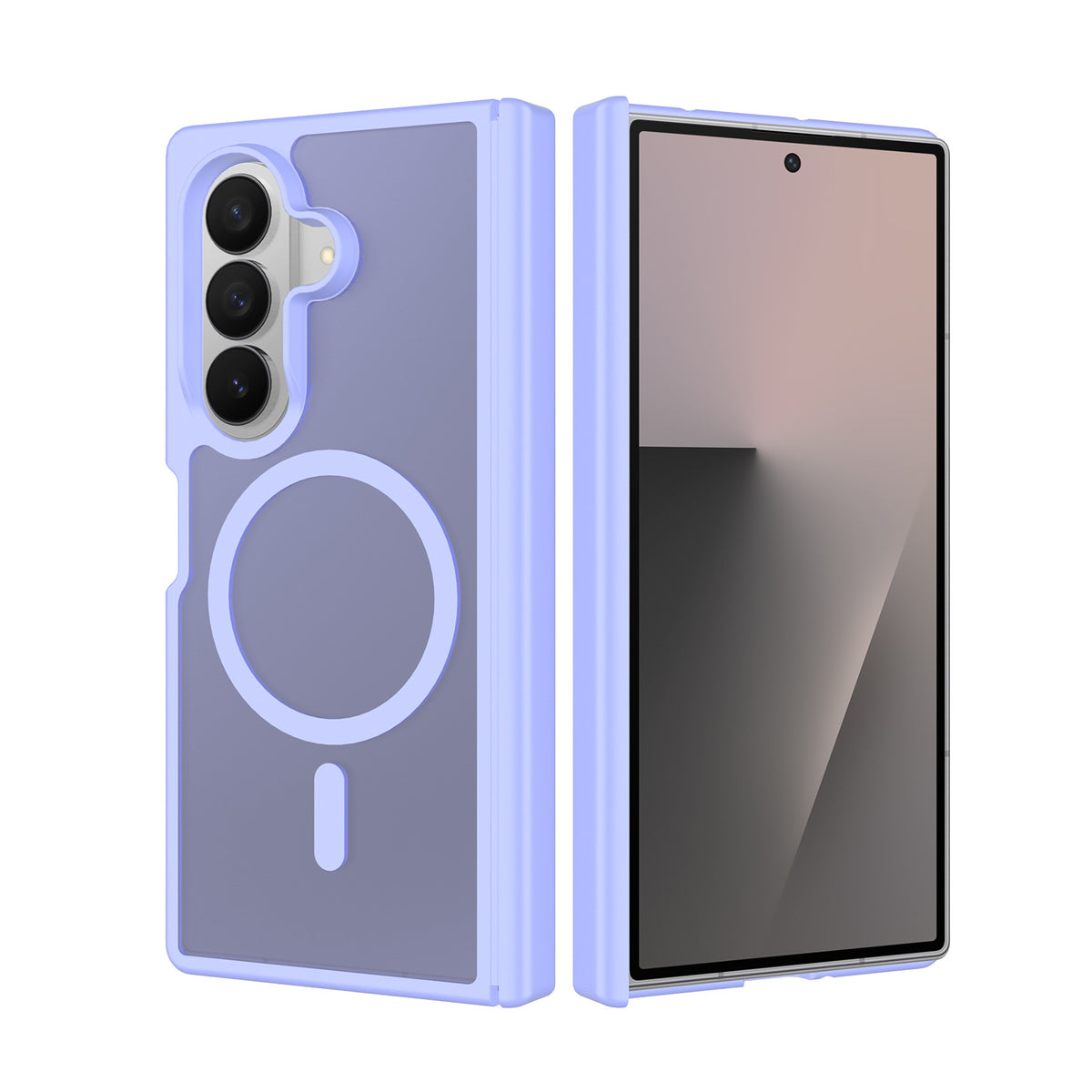 Magnetic Matte Phone Case for Samsung Galaxy Z Fold 8 / Z Fold 7, TPU Shockproof Protective Foldable Cover with Hinge Protection