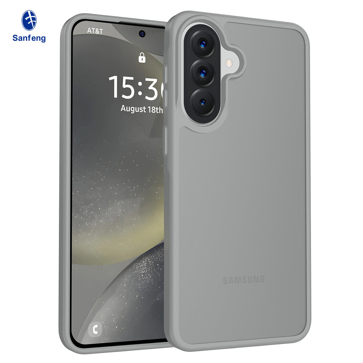 Minimalist Matte Frosted TPU Phone Case with Straight Edge & Skin-Feel Finish, Anti-Drop Protective Cover for Samsung Galaxy