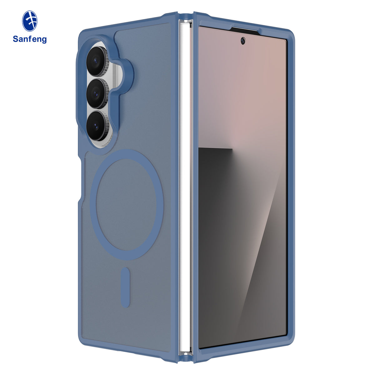 Magnetic Folding Phone Case for Samsung Galaxy Z Fold 7 / Z Fold 8, Skin-Feel Matte TPU Anti-Drop Protective Cover
