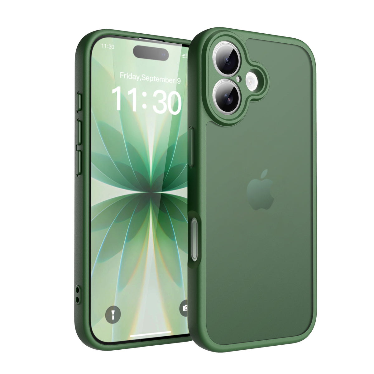 Magnetic Frosted Shockproof TPU Phone Case for Apple iPhone 16 Series - Straight Edge Anti-Fall Protective Cover