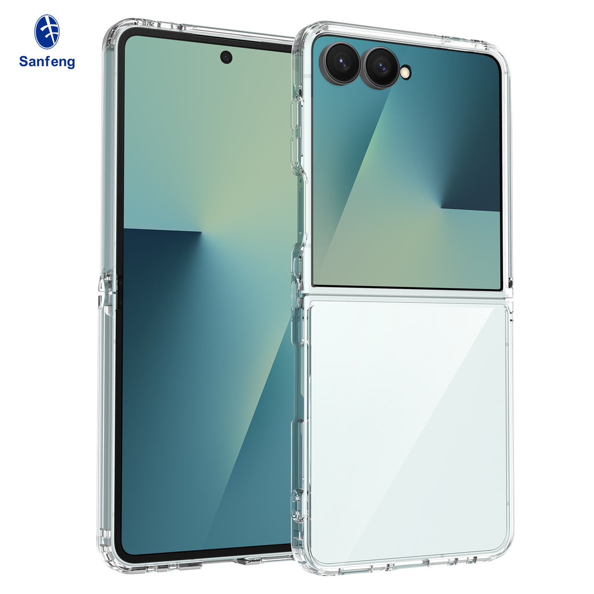 Clear Magnetic Protective Case Compatible with Samsung Galaxy Z Flip and Fold Series, Anti-Fall TPU Transparent Folding Phone Cover