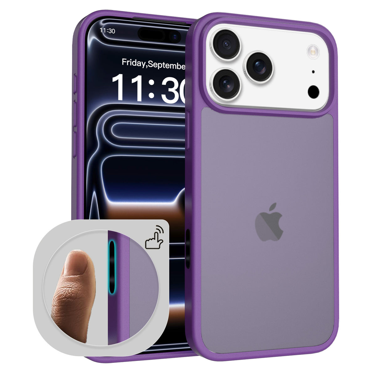 Magnetic Phone Case for iPhone 17 Pro Max & iPhone 17 Air, TPU Anti-Drop Shockproof Cover with Full Camera & Button Protection, Cherry