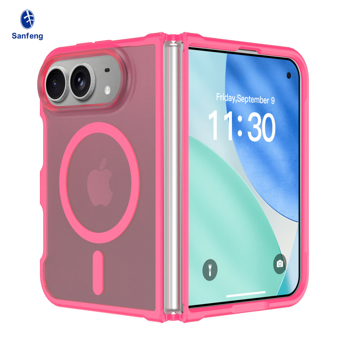 Magnetic Translucent TPU Protective Case Compatible with iPhone 18 Duo Fold, 2mm Anti-Drop Skin-Feel Cover