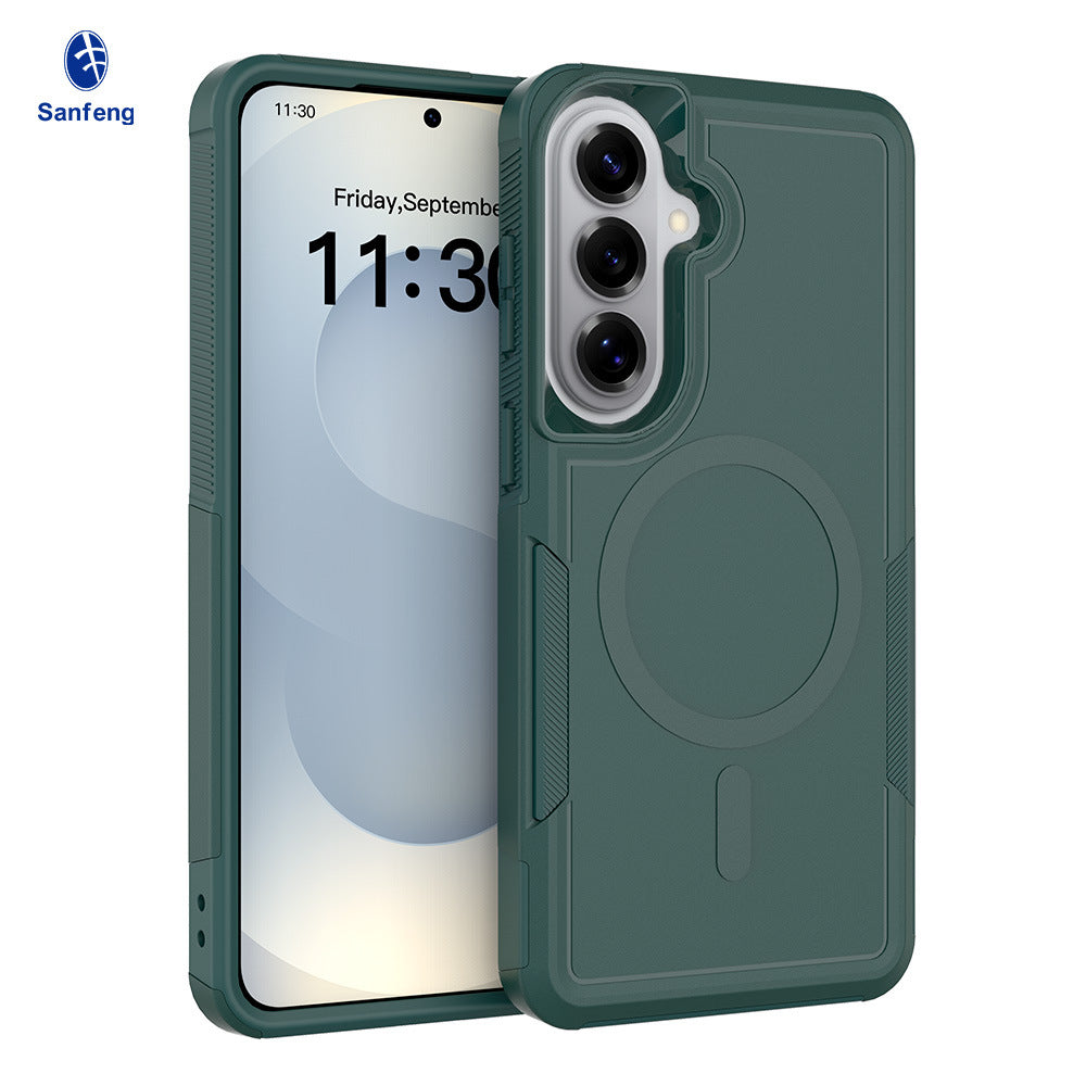 Magnetic All-Inclusive Phone Case for Samsung Galaxy S24 Ultra, 2-in-1 Hybrid TPU Shockproof Armor Cover