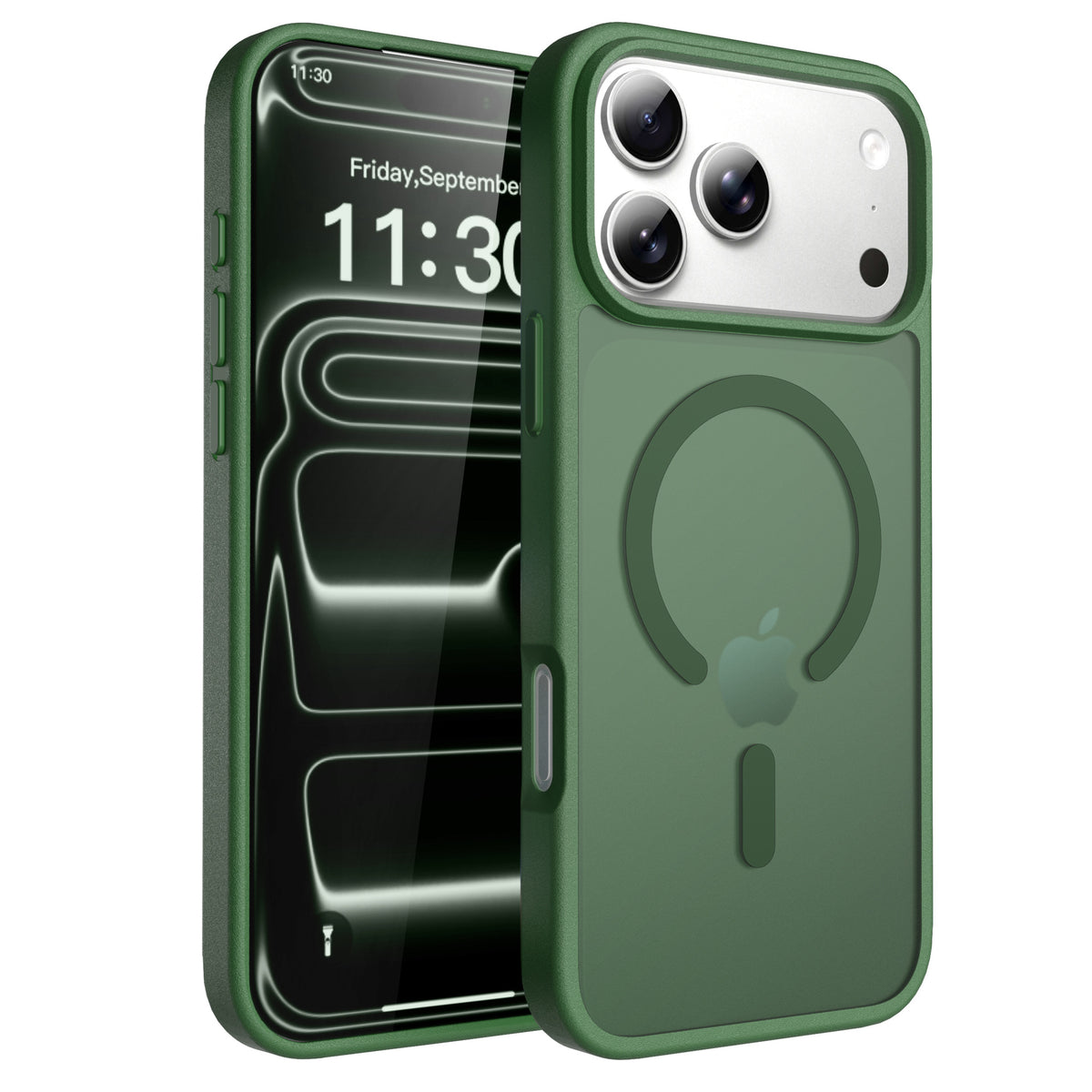 Magnetic Skin-Feel Protective Phone Case for iPhone 16 Pro Max & iPhone 17 - Shockproof Matte TPU Two-in-One Cover