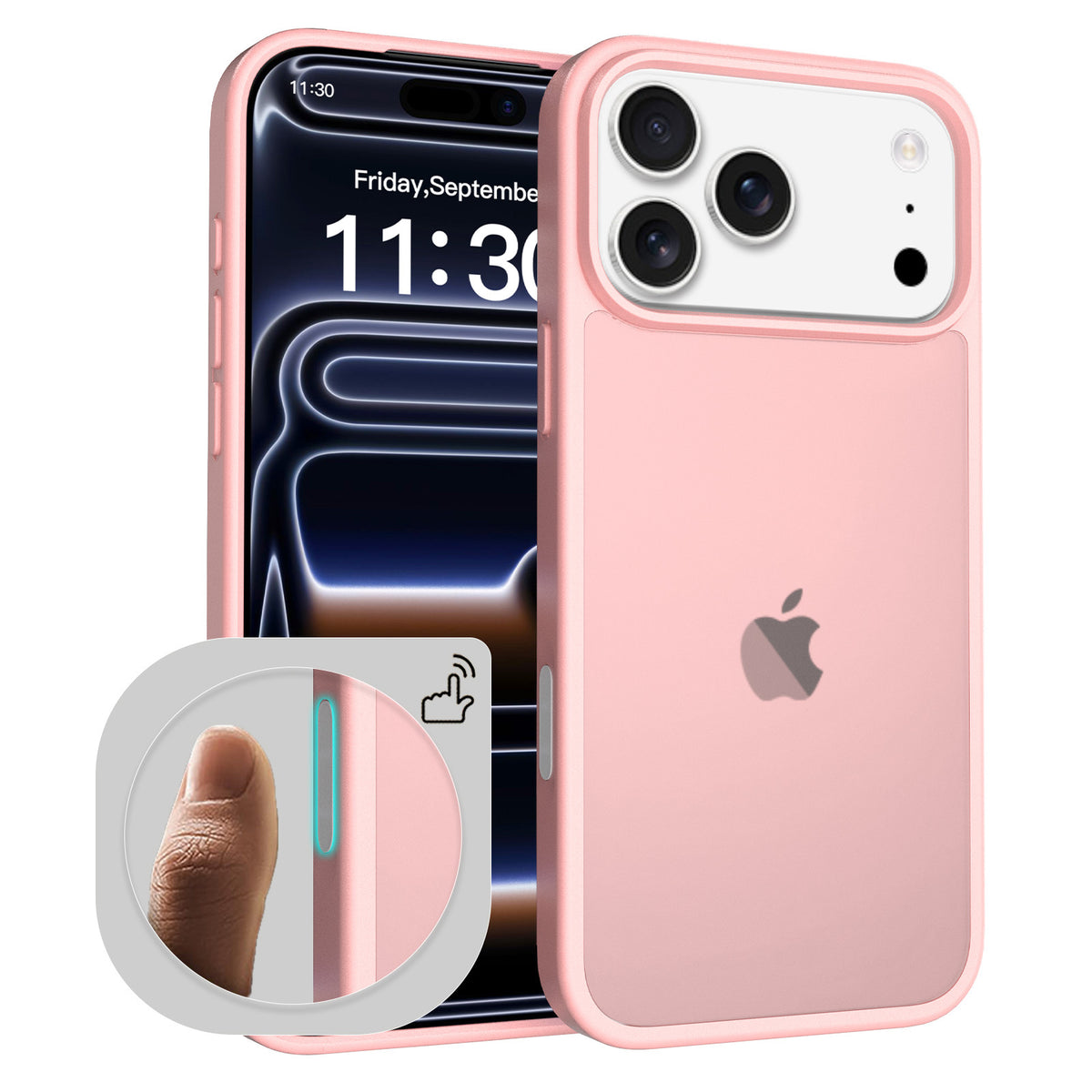 Magnetic Phone Case for iPhone 17 Pro Max & iPhone 17 Air, TPU Anti-Drop Shockproof Cover with Full Camera & Button Protection, Cherry