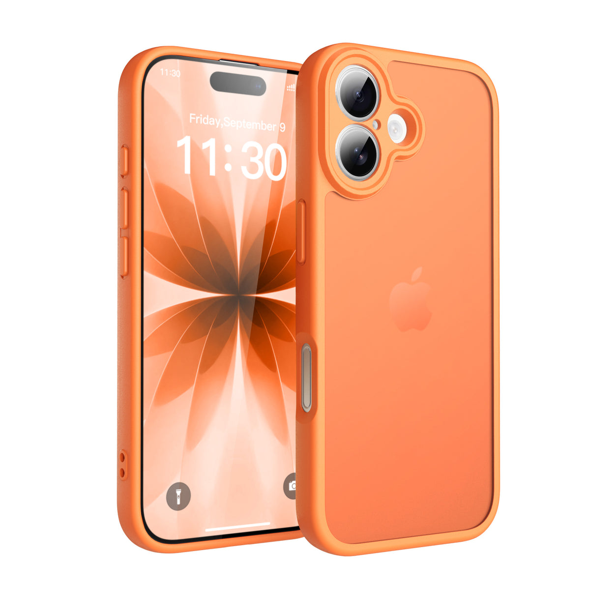 Magnetic Frosted Shockproof TPU Phone Case for Apple iPhone 16 Series - Straight Edge Anti-Fall Protective Cover