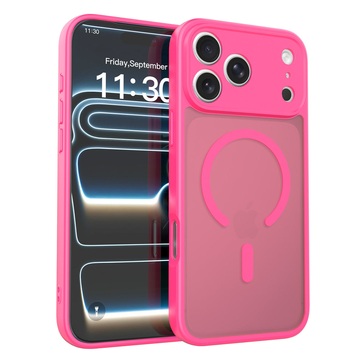 Magnetic Skin-Feel TPU Phone Case for iPhone 17 Pro Max, 16 Pro Max and 15 Pro, Slim Anti-Fingerprint Protective Cover