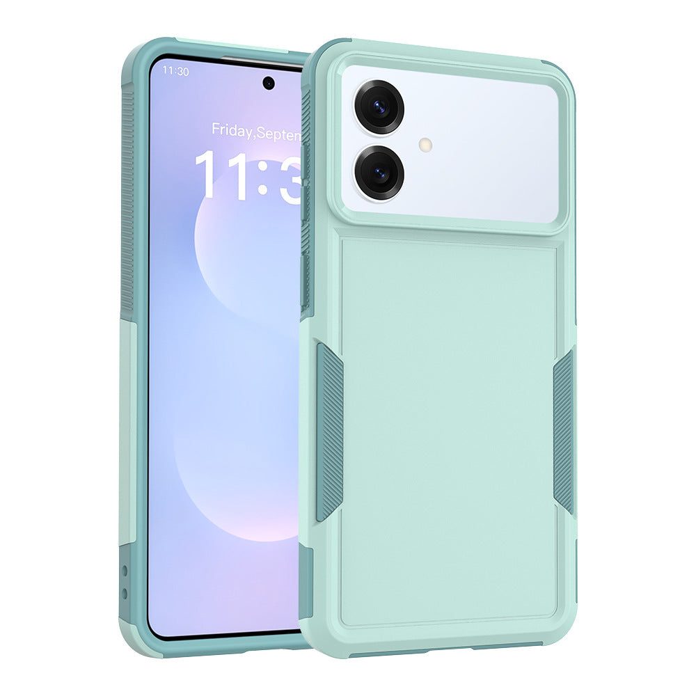 Shockproof Matte 2-in-1 Phone Case for Samsung Galaxy S25 S24 Series Dual Layer TPU PC Protective Cover