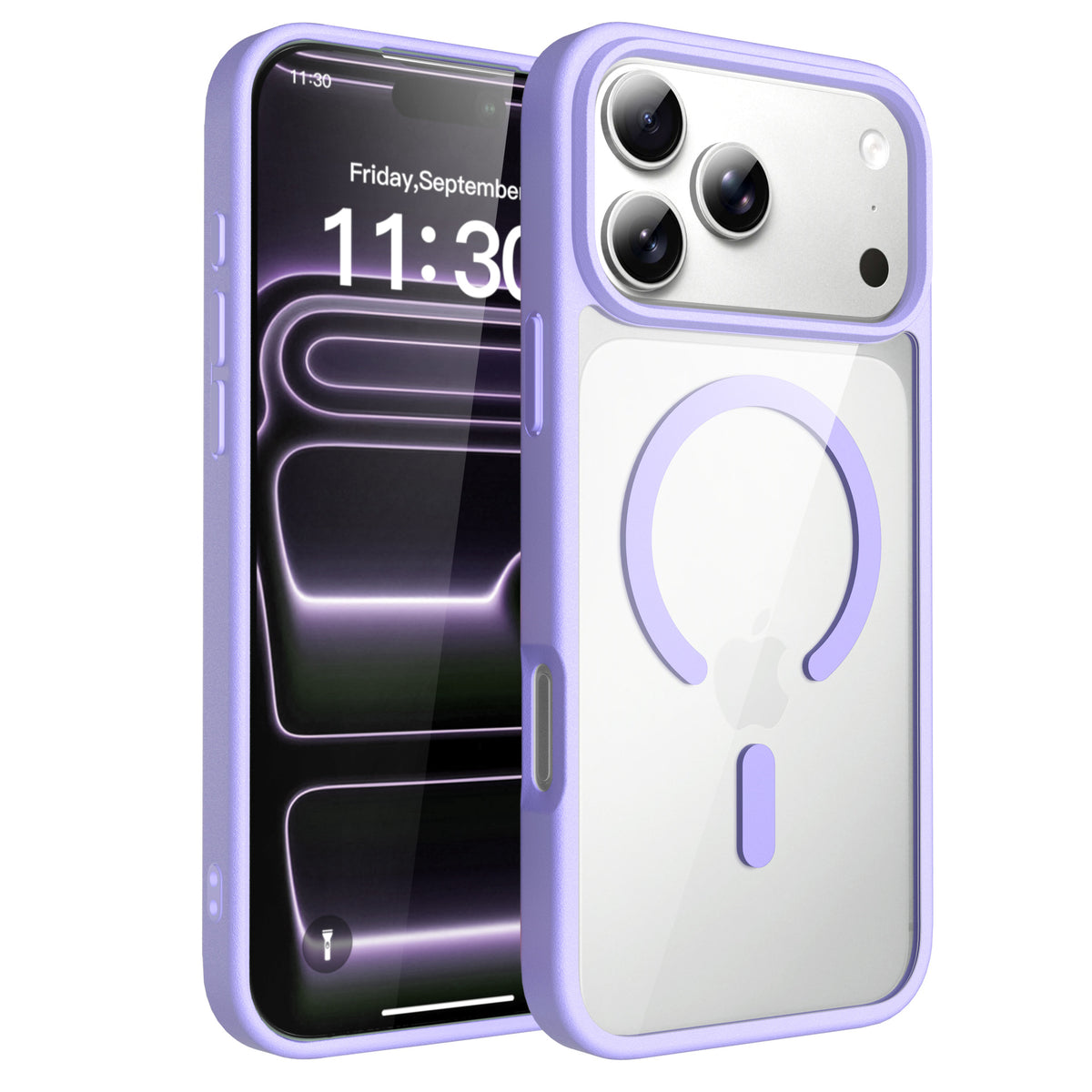Clear Magnetic Shockproof Phone Case for iPhone 14 Pro Max, Anti-Fall TPU Protective Cover