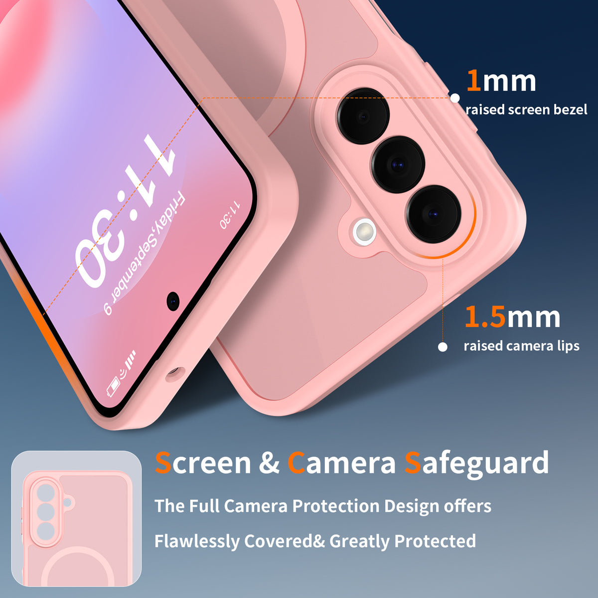 Matte Magnetic Phone Case for Samsung Galaxy Series, Skin-Feel PC+TPU Shockproof Anti-Drop Protective Cover
