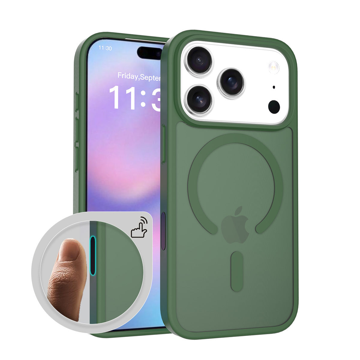 Magnetic Frosted Translucent Case for iPhone 16 & 17 Series, Shockproof Anti-Fall Protective Cover with Camera Button Support