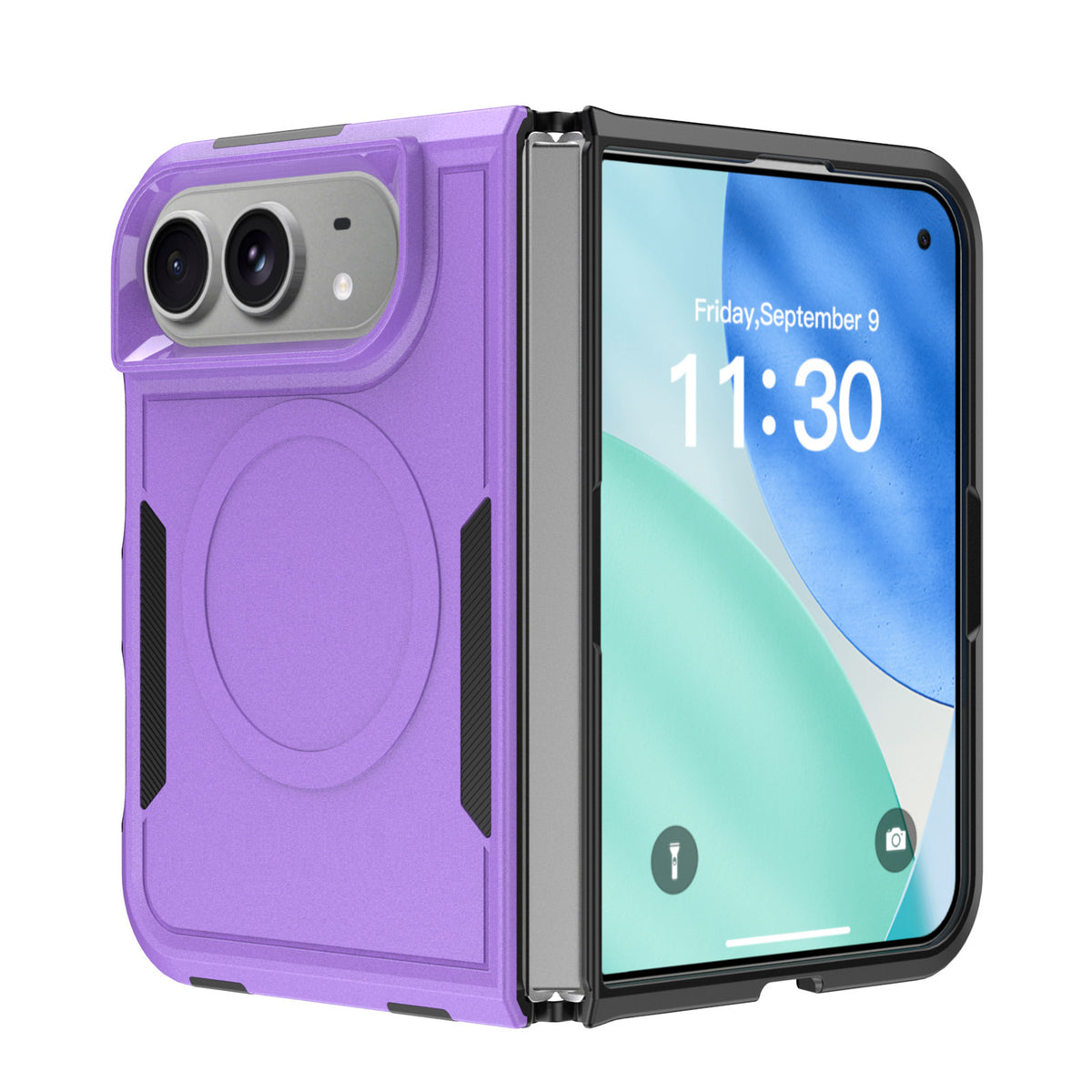 Magnetic Shockproof Protective Case Compatible with iPhone 18 Fold / Duo, Premium TPU Anti-Drop Cover for Horizontal Folding Phone