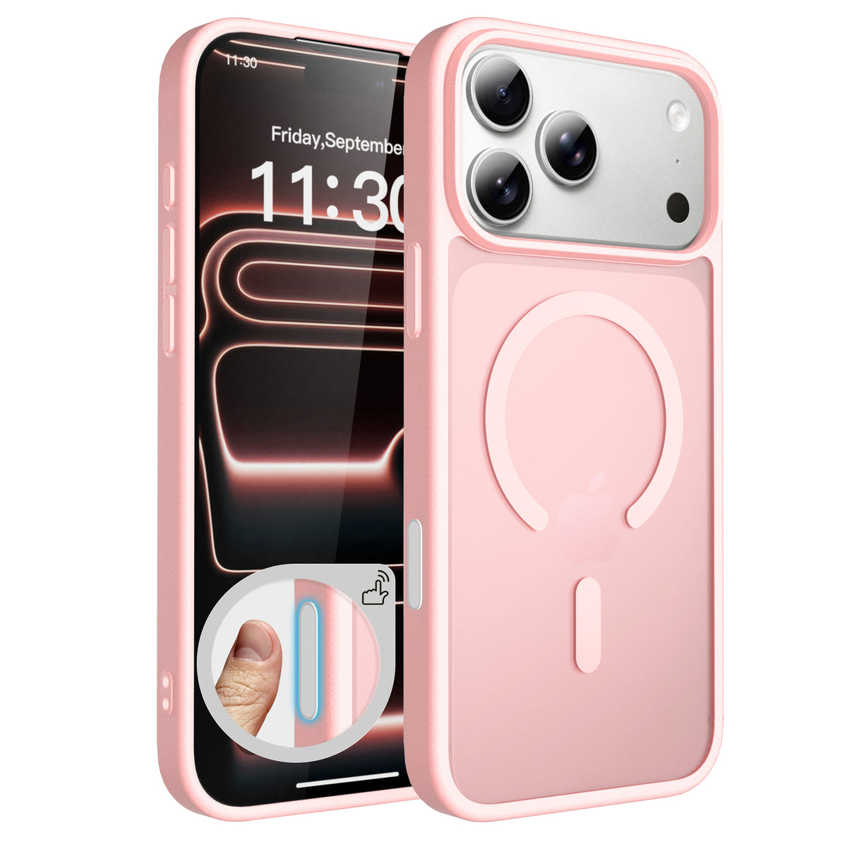 Frosted Translucent Magnetic Phone Case for iPhone 17 16 15 Series - Anti-Fall Airbag Skin-Feel Matte TPU Protective Cover