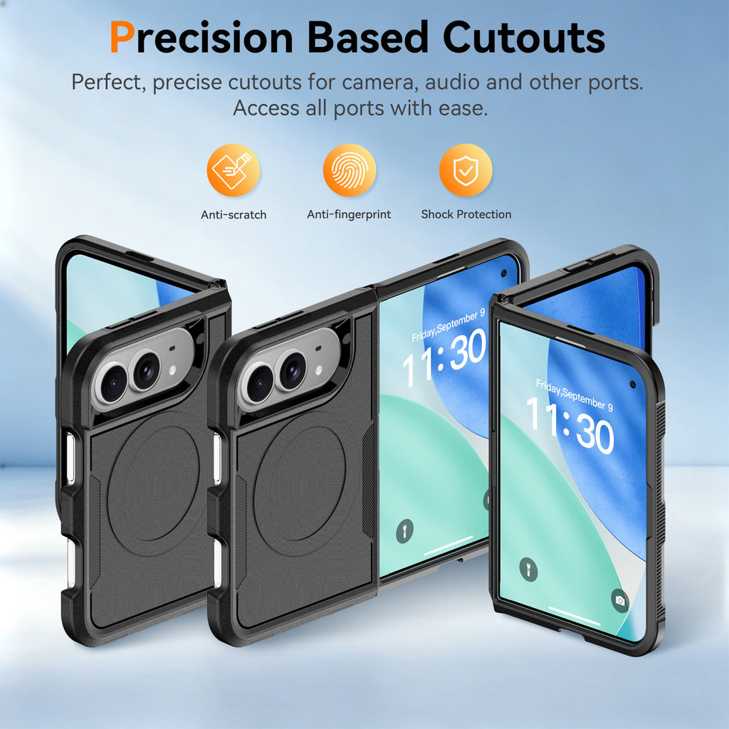 Magnetic Shockproof Protective Case Compatible with iPhone 18 Fold / Duo, Premium TPU Anti-Drop Cover for Horizontal Folding Phone