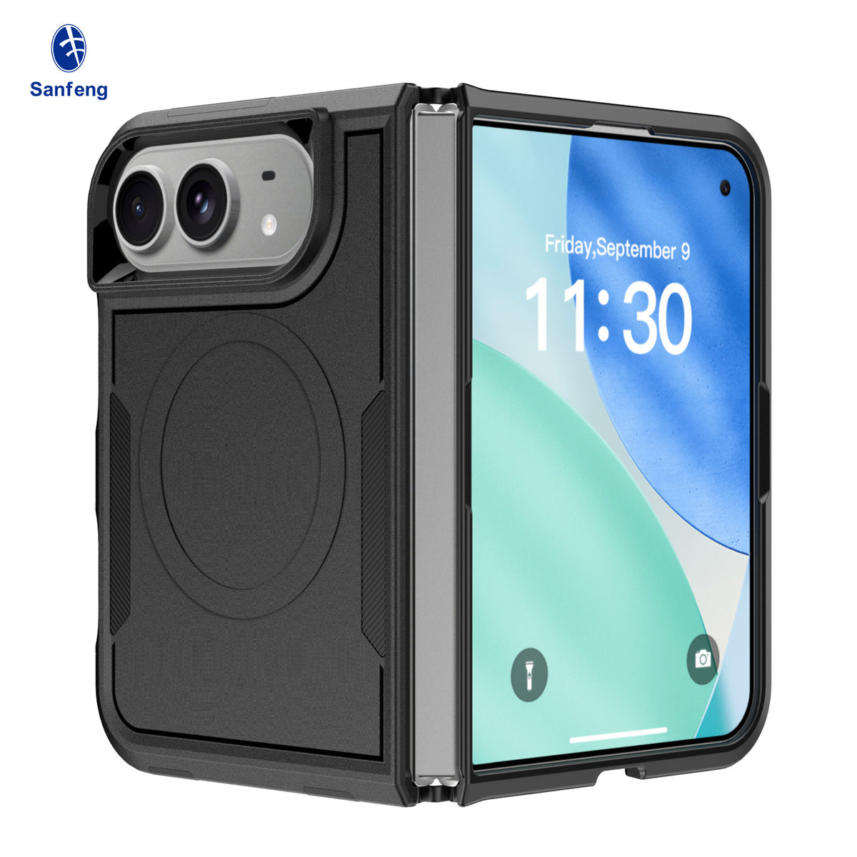 Magnetic Shockproof Protective Case Compatible with iPhone 18 Fold / Duo, Premium TPU Anti-Drop Cover for Horizontal Folding Phone