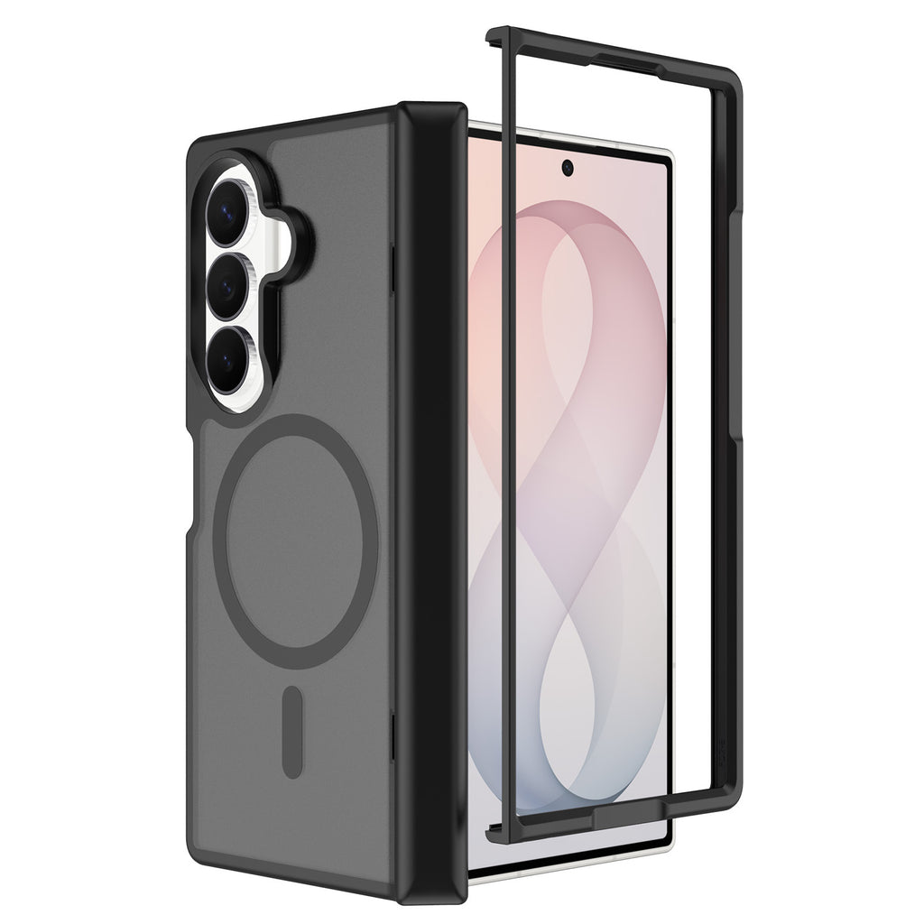 Magnetic Matte Case for Samsung Galaxy Z Fold 8 Ultra, Translucent TPU Shockproof Protective Cover with Spring Hinge