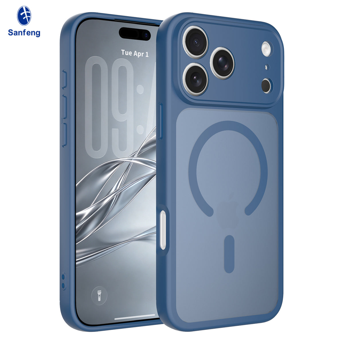 Magnetic Shockproof TPU Phone Case with Skin-Like Texture and Full Lens Protection for iPhone