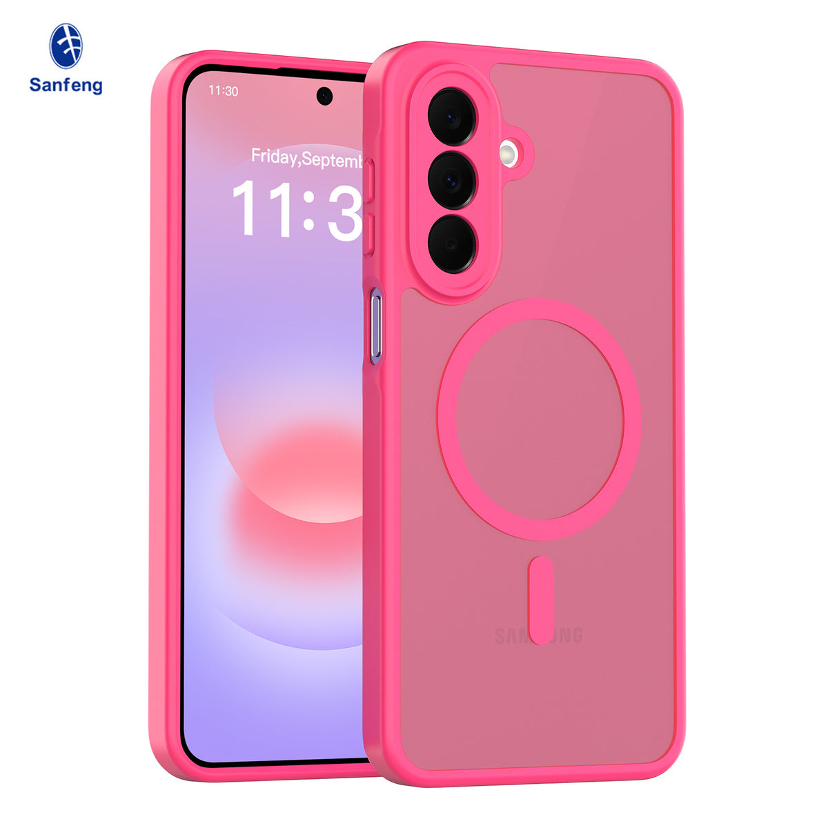 Matte Magnetic Phone Case for Samsung Galaxy Series, Skin-Feel PC+TPU Shockproof Anti-Drop Protective Cover