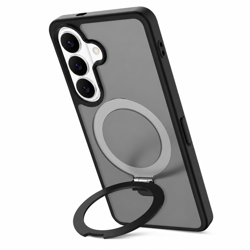 Magnetic Stand Phone Case for Samsung Galaxy S25 S26 Ultra Plus, Matte TPU Shockproof Cover with Built-in Kickstand