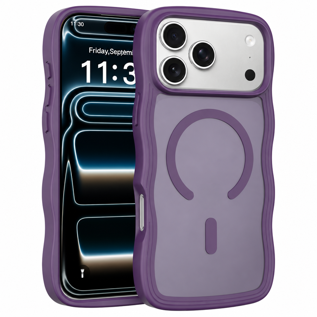 Sanfeng Magnetic Skin-Feel TPU Phone Case, Minimalist Anti-Drop Protective Shockproof Cover Compatible with iPhone