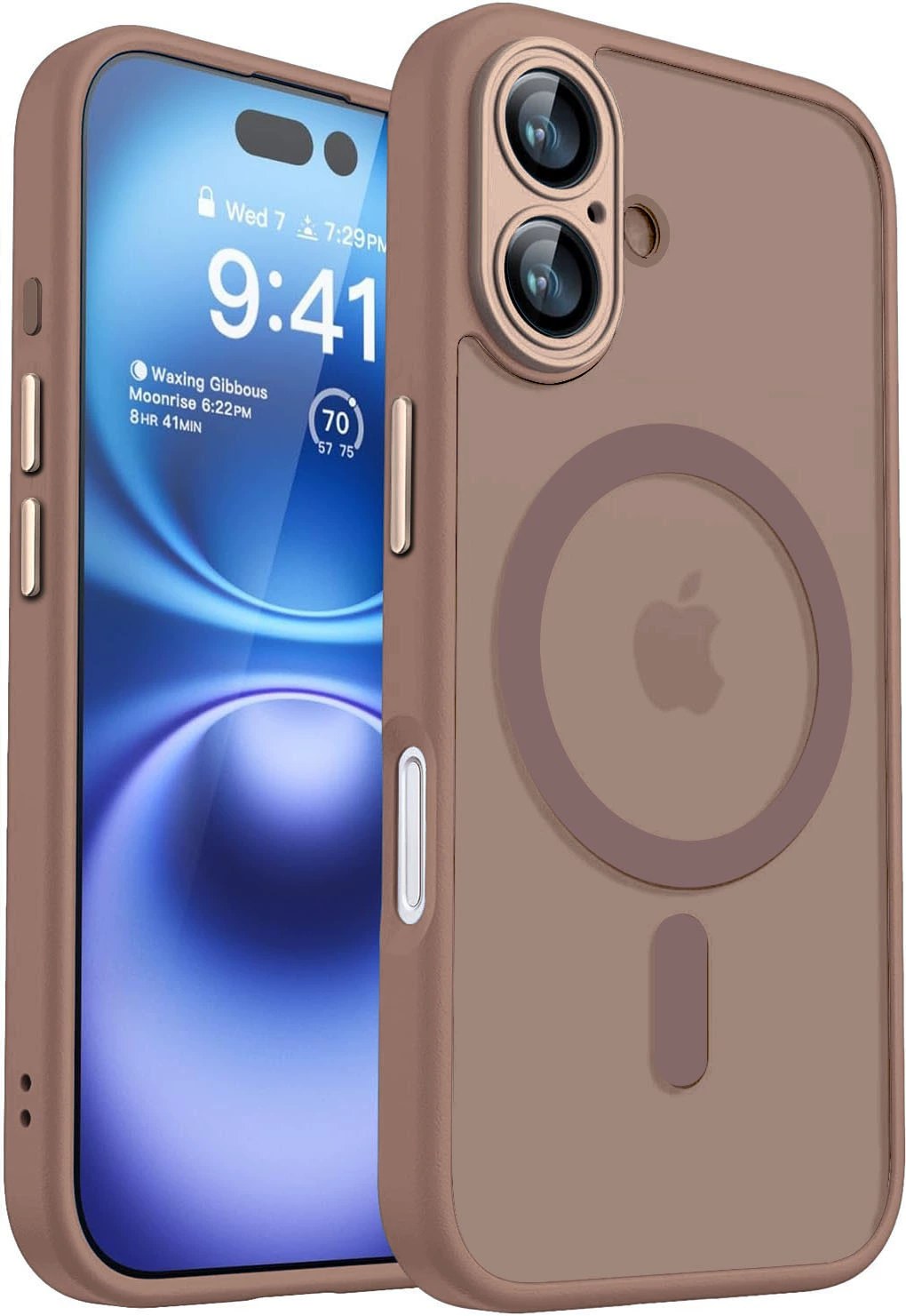 Magnetic Semi-transparent Phone Case for iPhone 17 / 16 / 18 Pro Max, Sprayed Fr