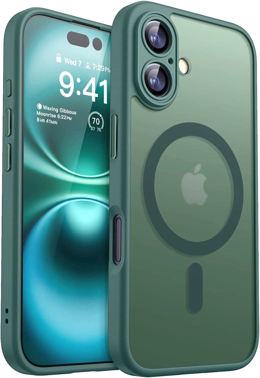 Magnetic Semi-transparent Phone Case for iPhone 17 / 16 / 18 Pro Max, Sprayed Fr