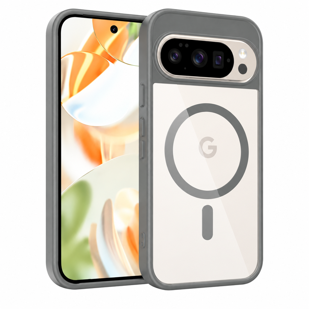 Magnetic Transparent Phone Case for Google Pixel 9 / 10 Series, Shockproof TPU+PC Hybrid Protective Cover