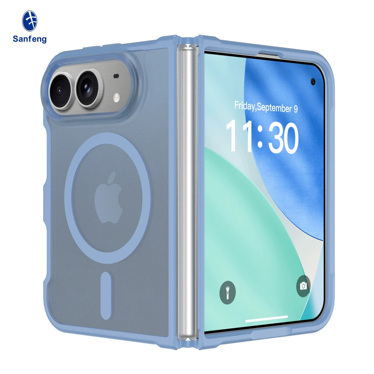 Cross-border Phone Case for iPhone 18 Fold, with Side Cover, Foldable Skin-feel 