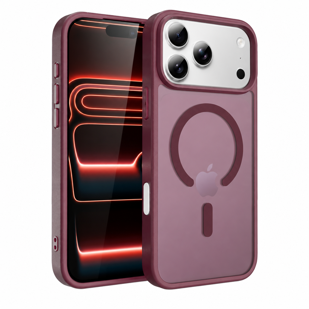 Sanfeng Skin-Feel Magnetic TPU Phone Case with Smart Button Cover, Anti-Fall Protective Slim Back Shell Compatible with iPhone 17 Air