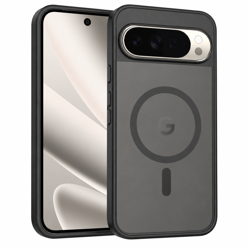 Magnetic Frosted Translucent Case Compatible with Google Pixel, Thickened Shockproof TPU Anti-Fall Protective Cover