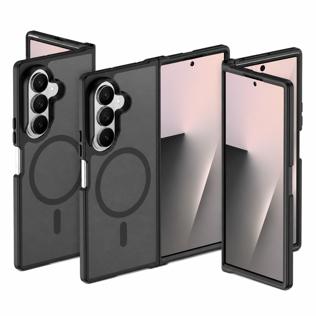 Magnetic Folding Phone Case for Samsung Galaxy Z Fold 7 / Z Fold 8, Skin-Feel Matte TPU Anti-Drop Protective Cover