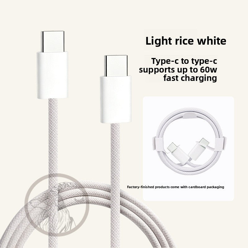 TOLIF Macaron Nylon Braided Fast Charging Cable, Up to 60W PD USB-C to USB-C / Lightning Cable