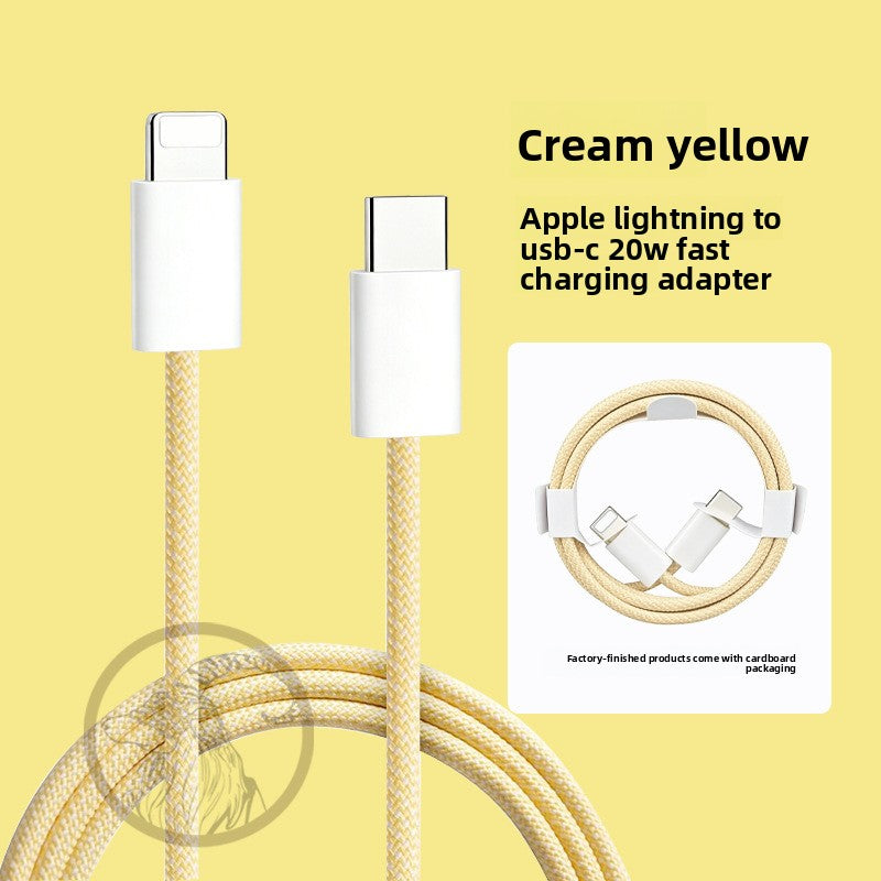 TOLIF Macaron Nylon Braided Fast Charging Cable, Up to 60W PD USB-C to USB-C / Lightning Cable