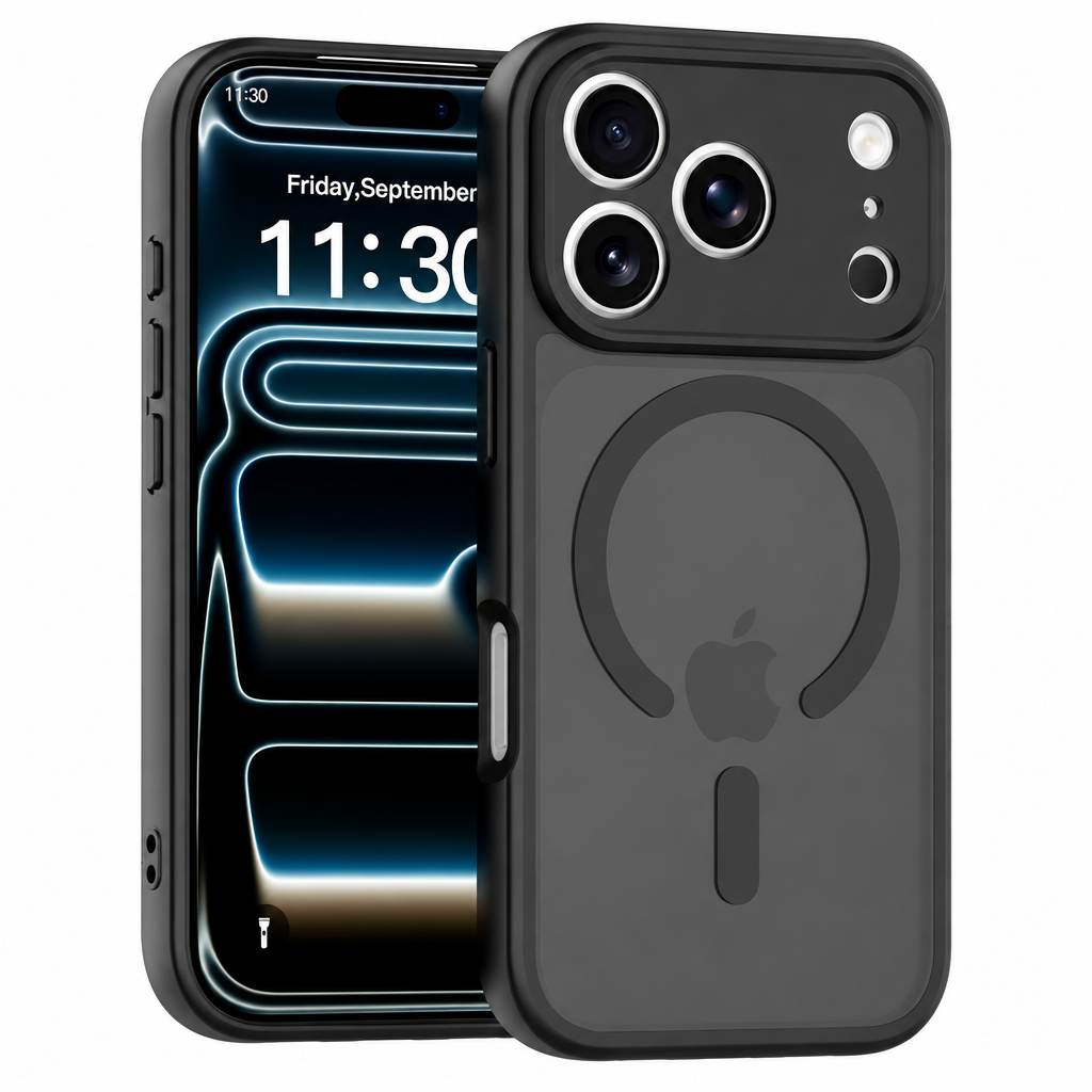 Magnetic Skin-Feel Shockproof TPU Phone Case for iPhone 17, 16, and 15 Series Full Protective Cover
