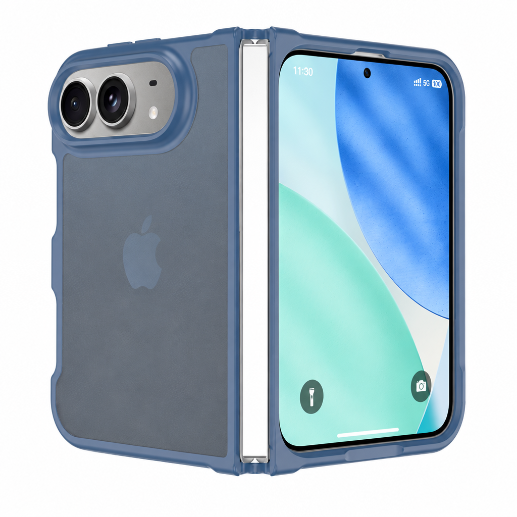 Sanfeng Matte Skin-Feel TPU Protective Case for iPhone, Semi-Transparent Anti-Fall Phone Cover