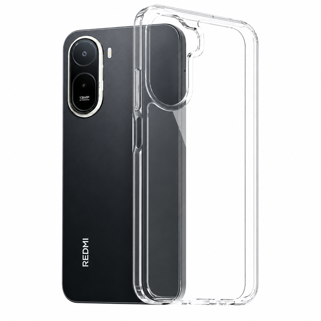 Clear Shockproof Silicone Case with Four-Corner Drop Protection for Redmi & Xiaomi Phones